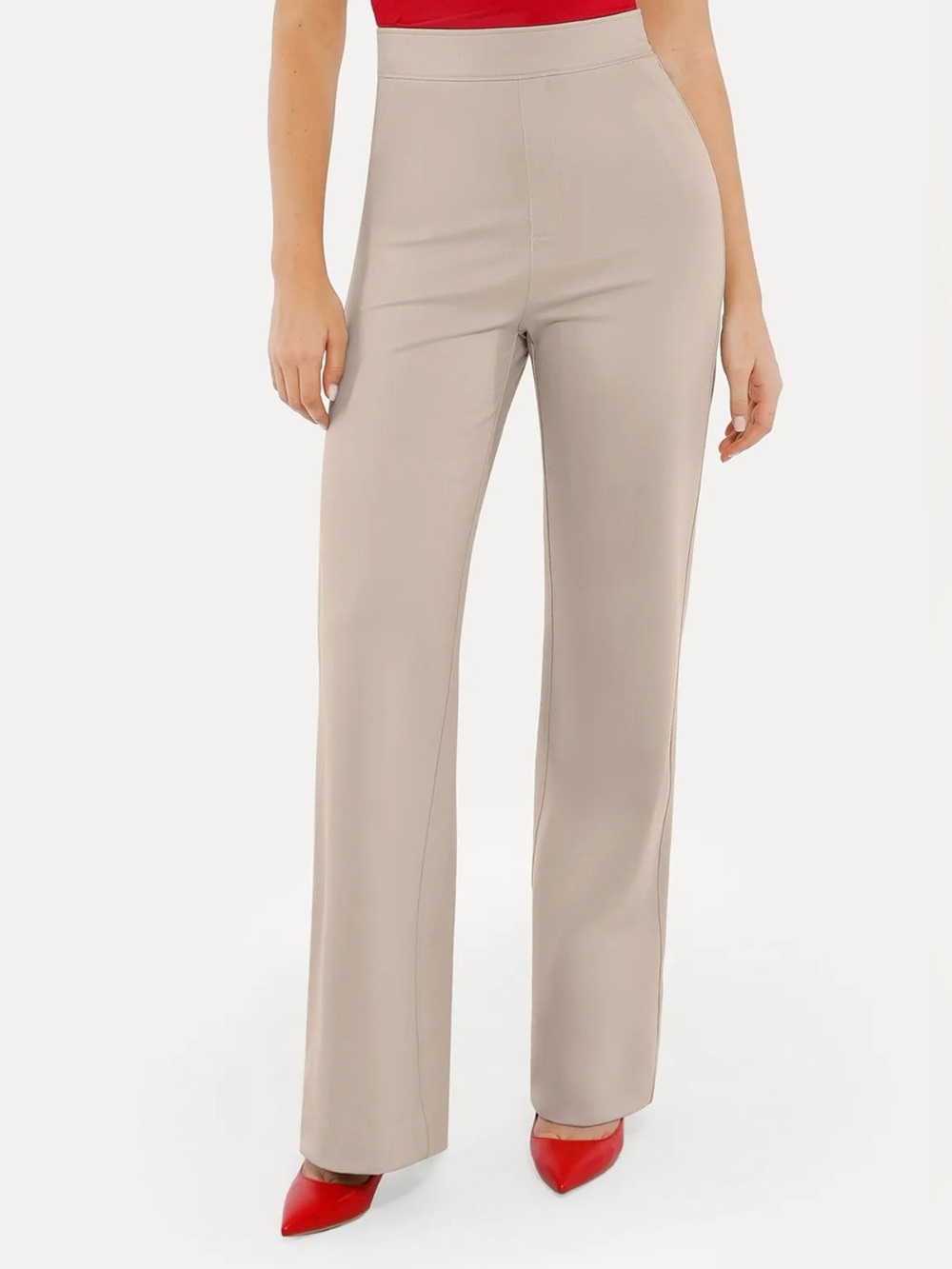 Popilush Shapewear Executive High Waisted Wide-Leg Ponte Pants